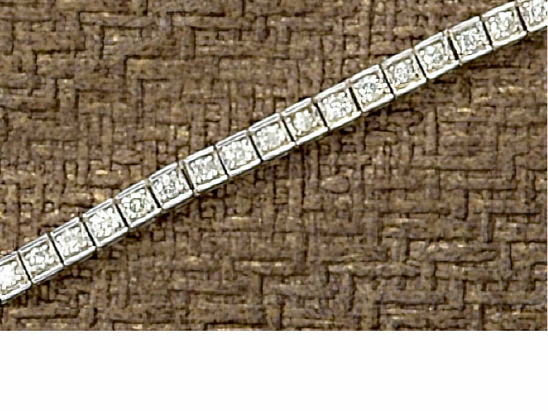 Appraisal: DIAMOND LINE BRACELET k white gold diamond tennis bracelet set