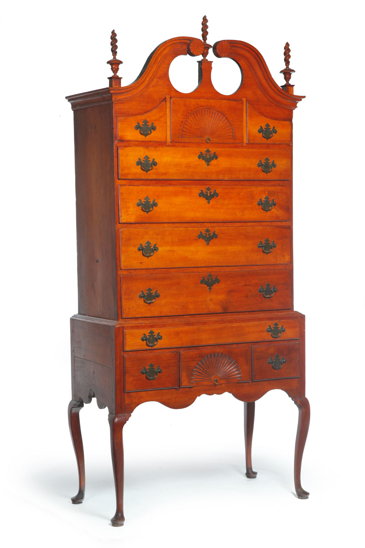 Appraisal: QUEEN ANNE HIGH CHEST OF DRAWERS New England mid th