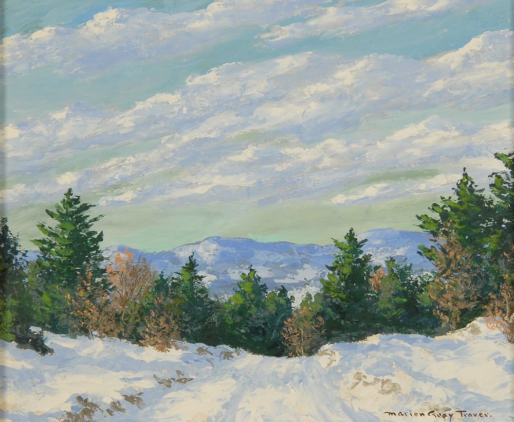 Appraisal: MARION GRAY TRAVERAmerican b Winter in Vermont Purportedly painted from