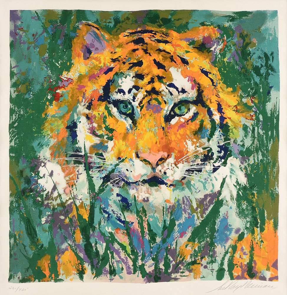 Appraisal: LEROY NEIMAN American - A PRINT Tiger LEROY NEIMAN American