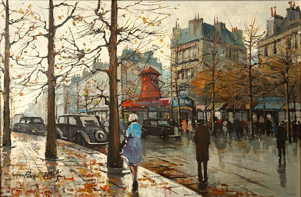 Appraisal: Diala th century Paris titled and signed 'Paris - DIALA'