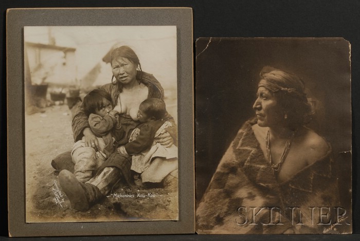 Appraisal: Two Photographs a Southwest man wearing a blanket by Carpenter