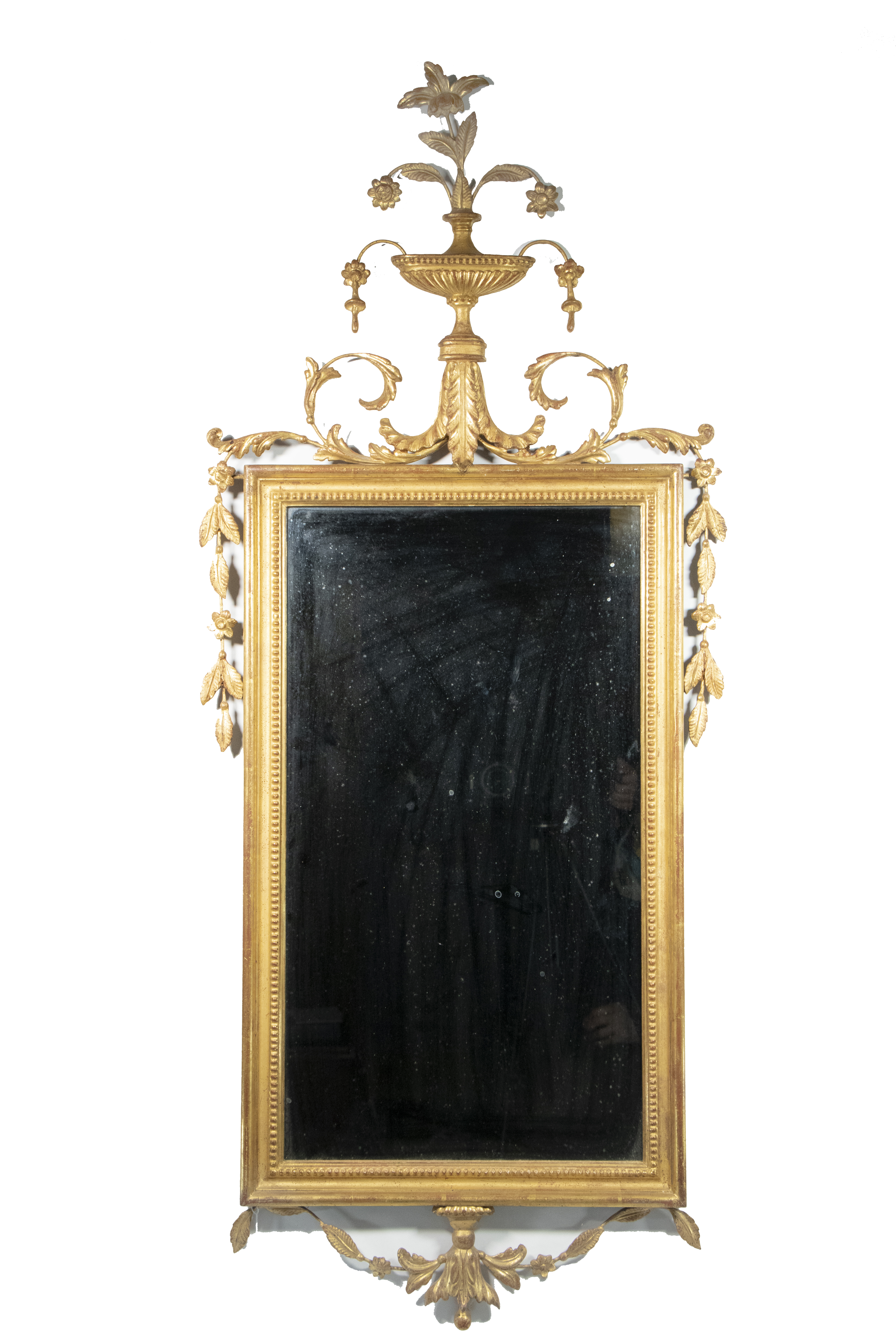 Appraisal: ENGLISH ADAMS PERIOD GILT FRAMED MIRROR th c Giltwood Mirror