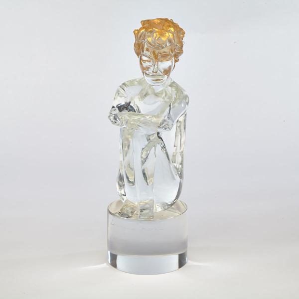 Appraisal: Loredano Rosin Italian - Glass Figure of a Seated Boy