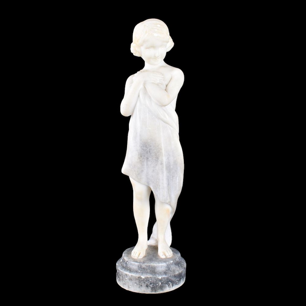 Appraisal: Goldscheider Sculpture Antique Goldscheider Art Nouveau Alabaster Sculpture of a