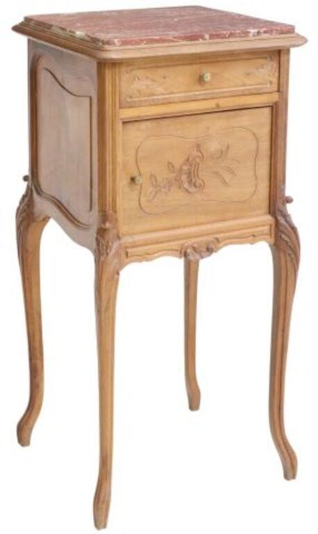 Appraisal: Italian Louis XV style walnut nightstand early th c having