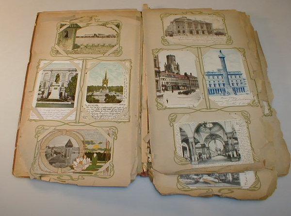 Appraisal: A postcard album recording the travels throughout Europe