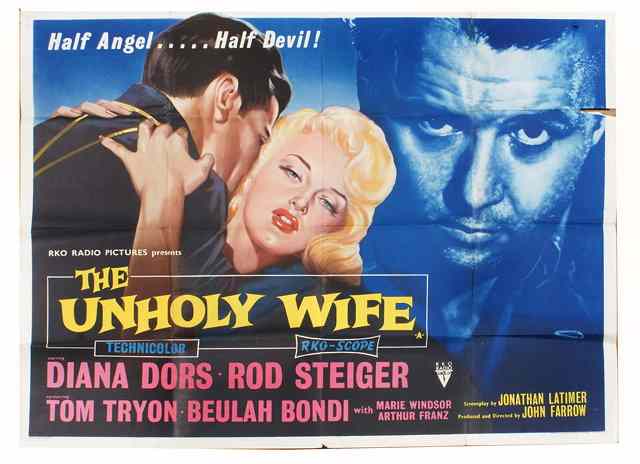 Appraisal: THE UNHOLY WIFE RKO crime starring Diana Dors British quad