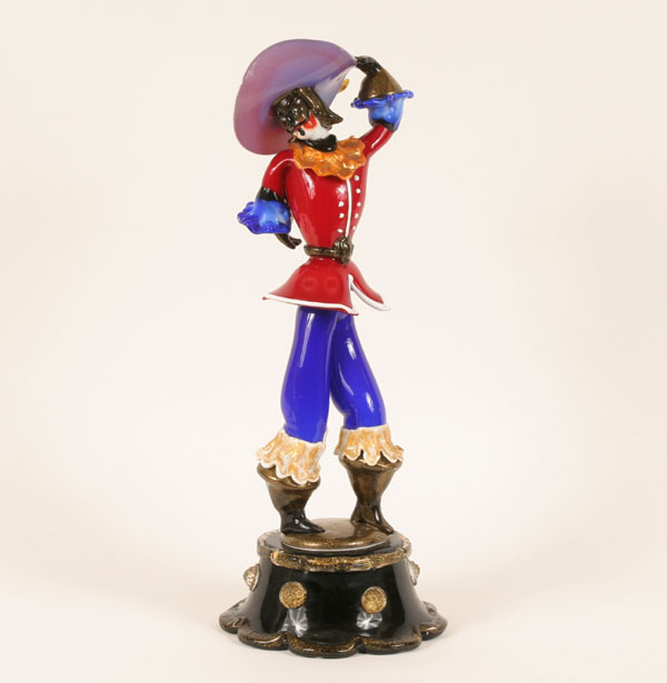 Appraisal: Pino Signoretto Murano art glass masked musketeer In th century