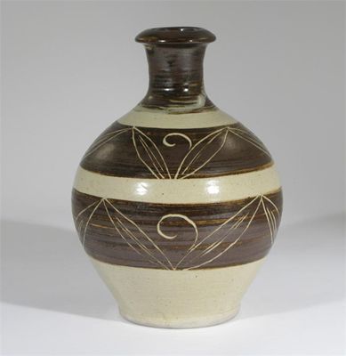 Appraisal: A Leach Pottery stoneware vase by Bernard Leach ovoid with