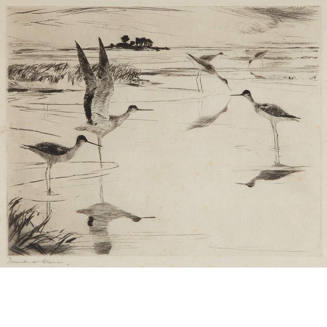 Appraisal: Frank Weston Benson YELLOWLEGS P Drypoint signed in pencil on