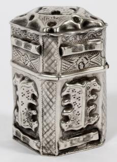 Appraisal: DUTCH WILLIAM III SILVER SCENT BOX C DUTCH WILLIAM III