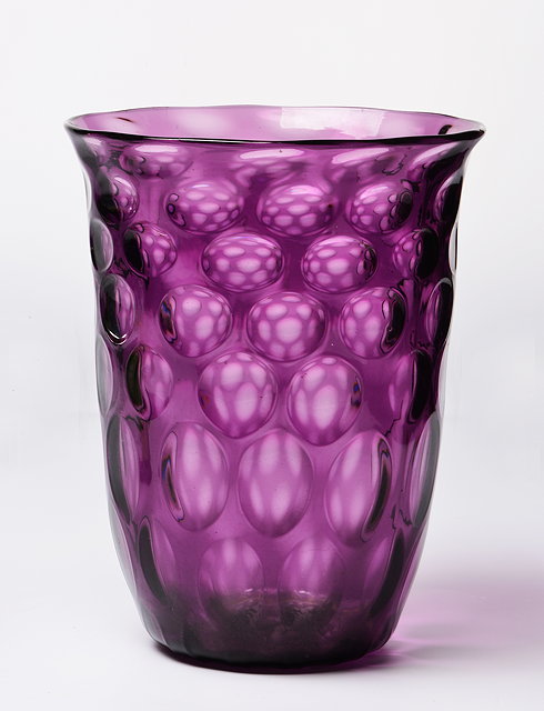 Appraisal: A THOMAS WEBB AND SONS RICHARDSON BUBBLE VASE in amethyst