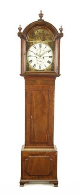 Appraisal: An day mahogany longcase clock inch painted dial signed A