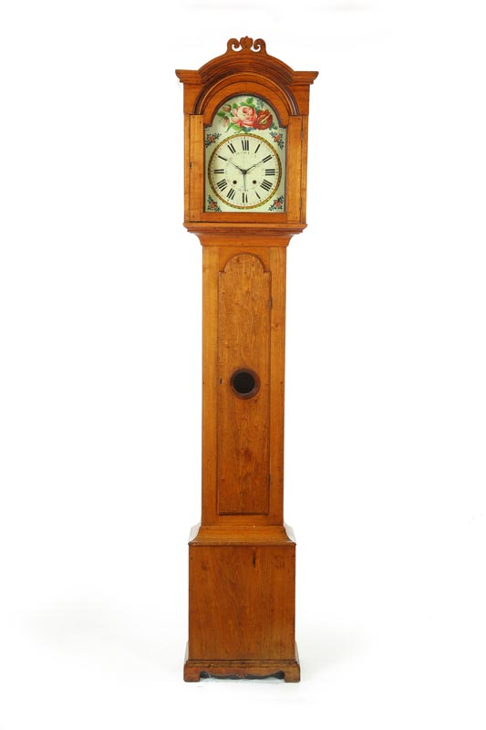 Appraisal: TALL CASE CLOCK American early th century walnut or butternut