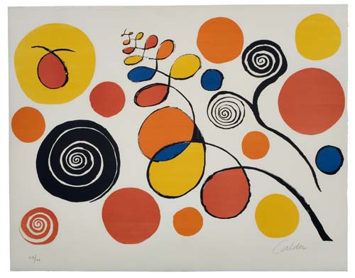 Appraisal: ALEXANDER CALDER Variations I-V Color lithograph circa x mm x