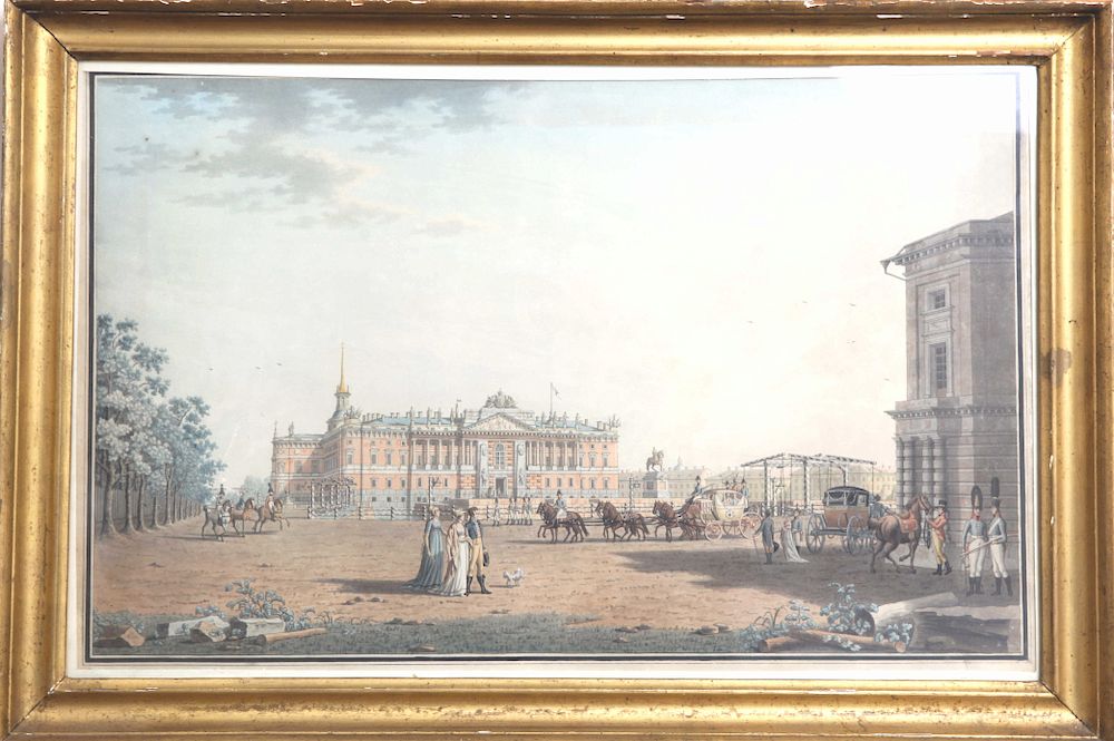 Appraisal: B Patersson St Petersburg Watercolor Etching Benjamin Patersson Swedish -