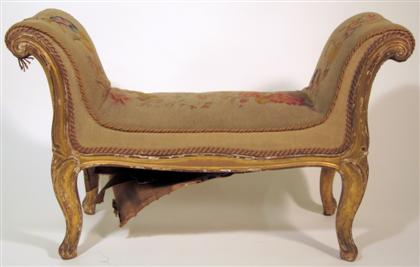 Appraisal: Louis XV style giltwood and needlework window seat th century