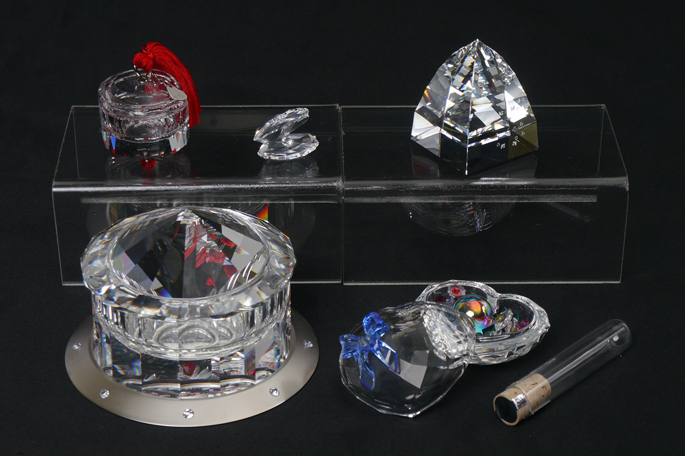 Appraisal: SWAROVSKI CRYSTAL PIECE LOT To include SHIVA DOSE Box Ludwig