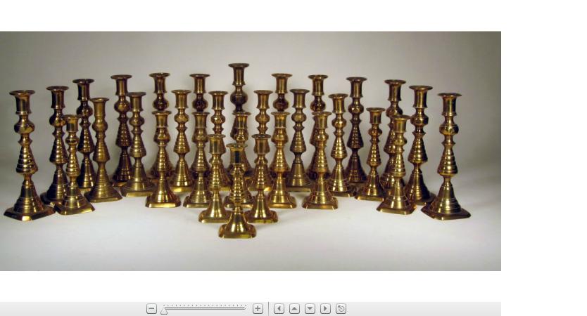 Appraisal: A collection of forty-four beehive pattern brass candlesticksmostly english late