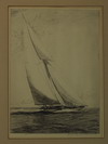 Appraisal: PAIR OF ETCHINGS- PORTRAITS OF THE AMERICA'S CUP RACING YACHT