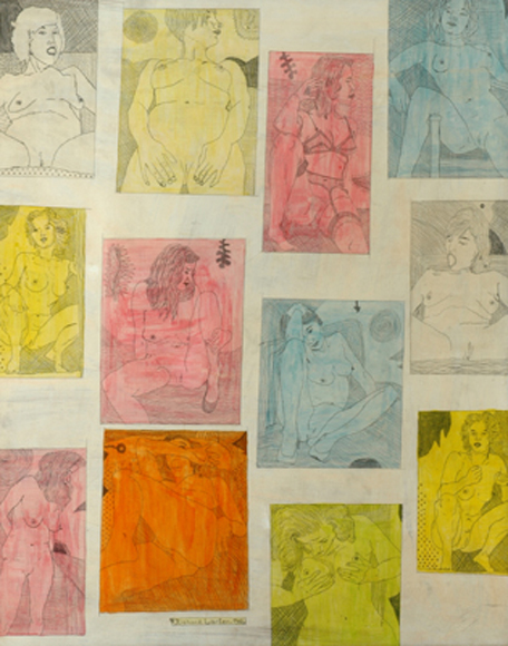 Appraisal: Richard Larter born Suite of Studies for Syringe Painting pencil