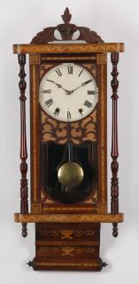 Appraisal: th c marquetry inlaid regulator clock th century Continental marquetry