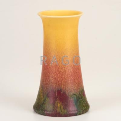 Appraisal: MARGARET HELEN McDONALD ROOKWOOD Flaring Decorated Mat vase with raspberry