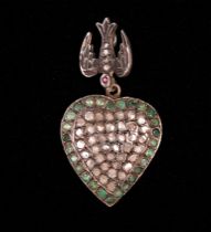 Appraisal: A Georgian Heart Pendent C th Century A exceptional Georgian