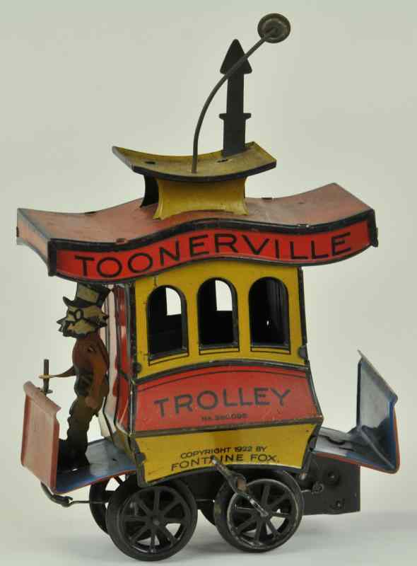 Appraisal: TOONERVILLE TROLLEY WITH RARE 'O' GAUGE WHEELS c Fontaine Fox