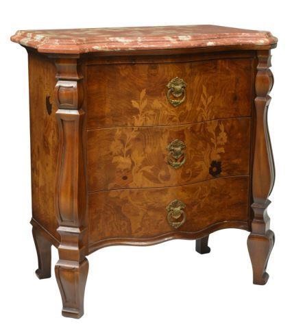 Appraisal: Italian marble-top mahogany nightstand Caronni Il Mobile Classico late th