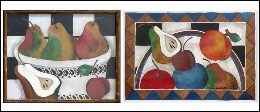 Appraisal: MARTHA JANNOTTA CONTEMPORARY TWO STILL LIFES OF FRUIT Comprised of