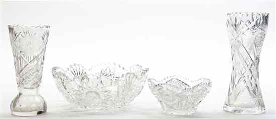 Appraisal: A Collection of Cut Glass Articles comprising three bowls three