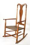 Appraisal: ROCKING CHAIR - Queen Anne period yoke back cherry arm