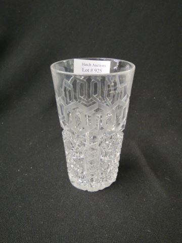 Appraisal: Meriden Cut Glass Alhambra Tall Tumbler famous pattern scarce size