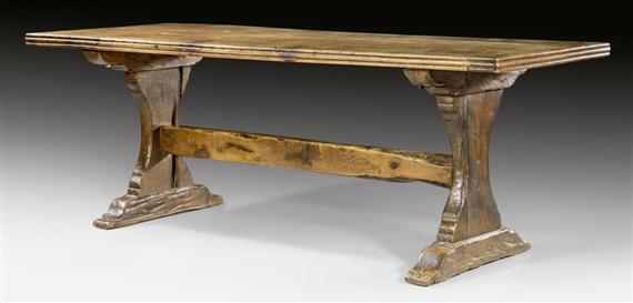 Appraisal: WALNUT REFECTORY TABLE early Baroque Italy th century x x