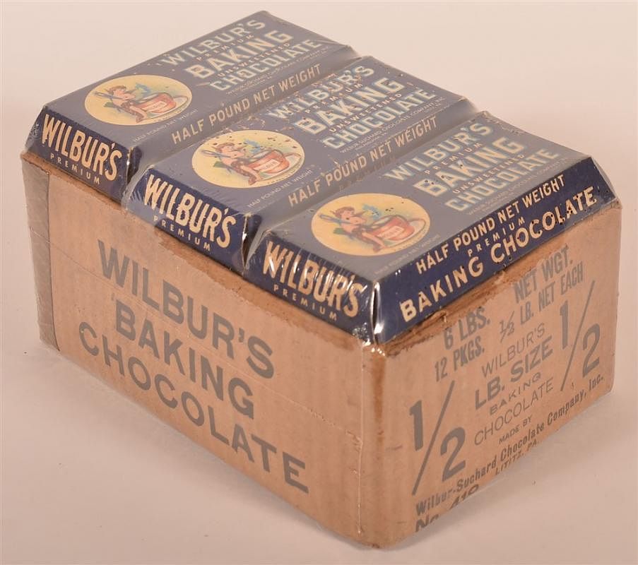 Appraisal: Early s Wilbur Chocolate Advertising Box Early s Wilbur Chocolate