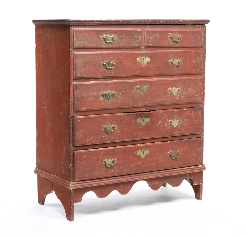 Appraisal: Mid th century poplar William and Mary to Queen Anne