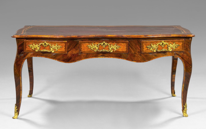 Appraisal: Fine Louis XV Gilt-Bronze-Mounted Kingwood Bureau Plat second quarter th