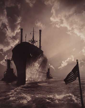 Appraisal: BODINE AUBREY - Baltimore Harbor Sepia-toned silver print x inches