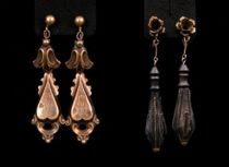 Appraisal: Two Pairs of Ladies Ear Pendants ca Early th Century