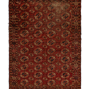 Appraisal: A Turkoman Wool Rug Late th Early th Century feet