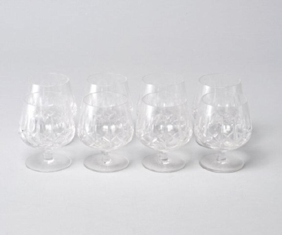 Appraisal: A set of eight Cross Olive cut crystal brandy snifters