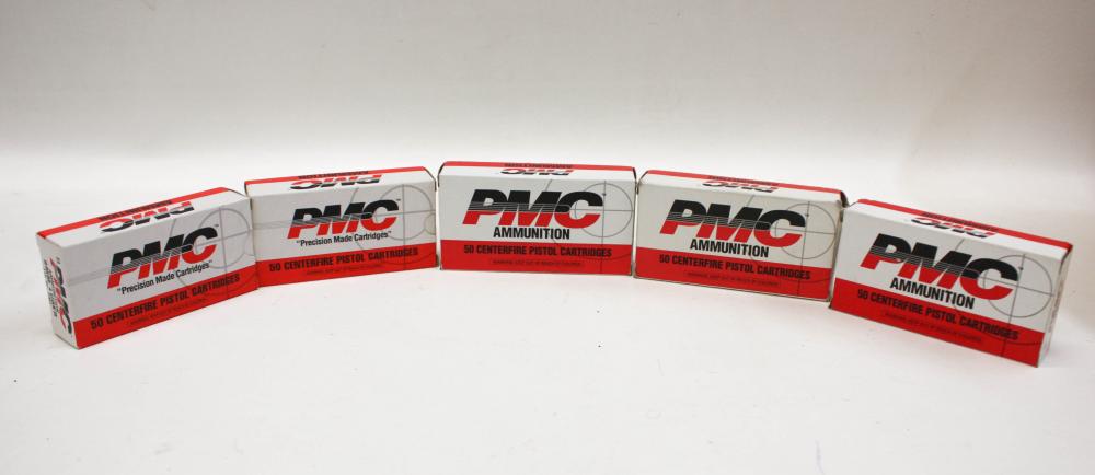 Appraisal: PMC MM LUGER AMMUNITION fifty round boxes all are grain