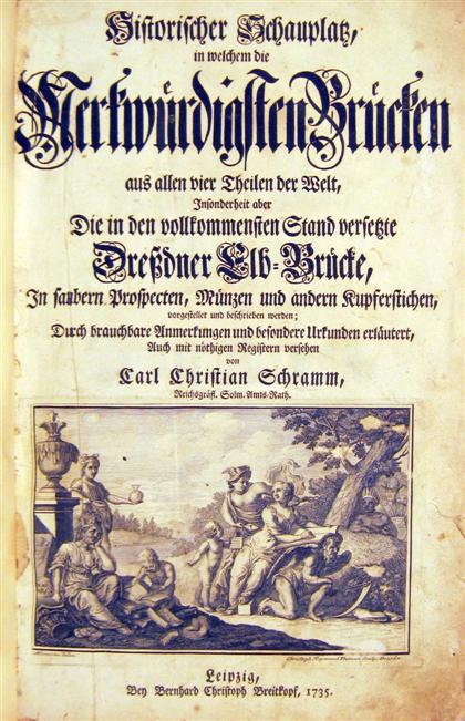 Appraisal: vol Schramm Carl Christian Historischer Schauplatz Leipzig Bernhard Christoph Breitkopf