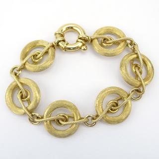 Appraisal: Vintage Karat Yellow Gold Bracelet Vintage Karat Yellow Gold Bracelet