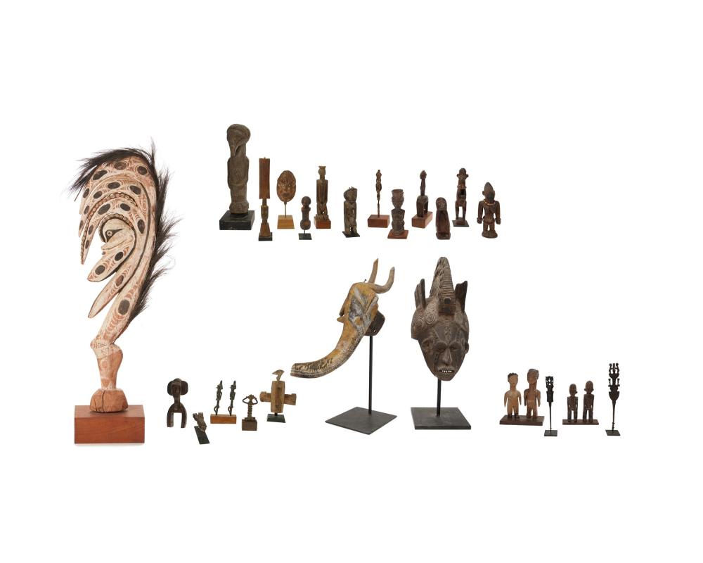 Appraisal: A large group of African and Oceanic figures th Century