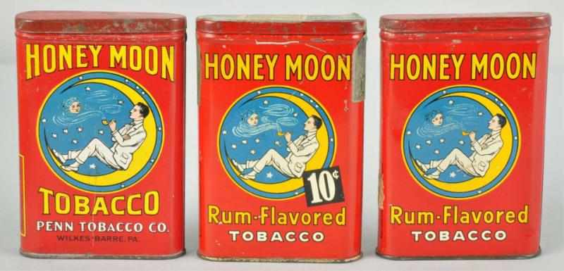 Appraisal: Lot of Honeymoon Vertical Pocket Tobacco Tins Description Includes three