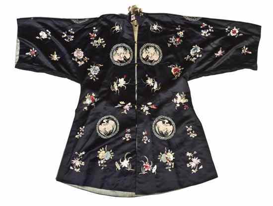 Appraisal: A Chinese Embroidered Robe having roundels on the front of