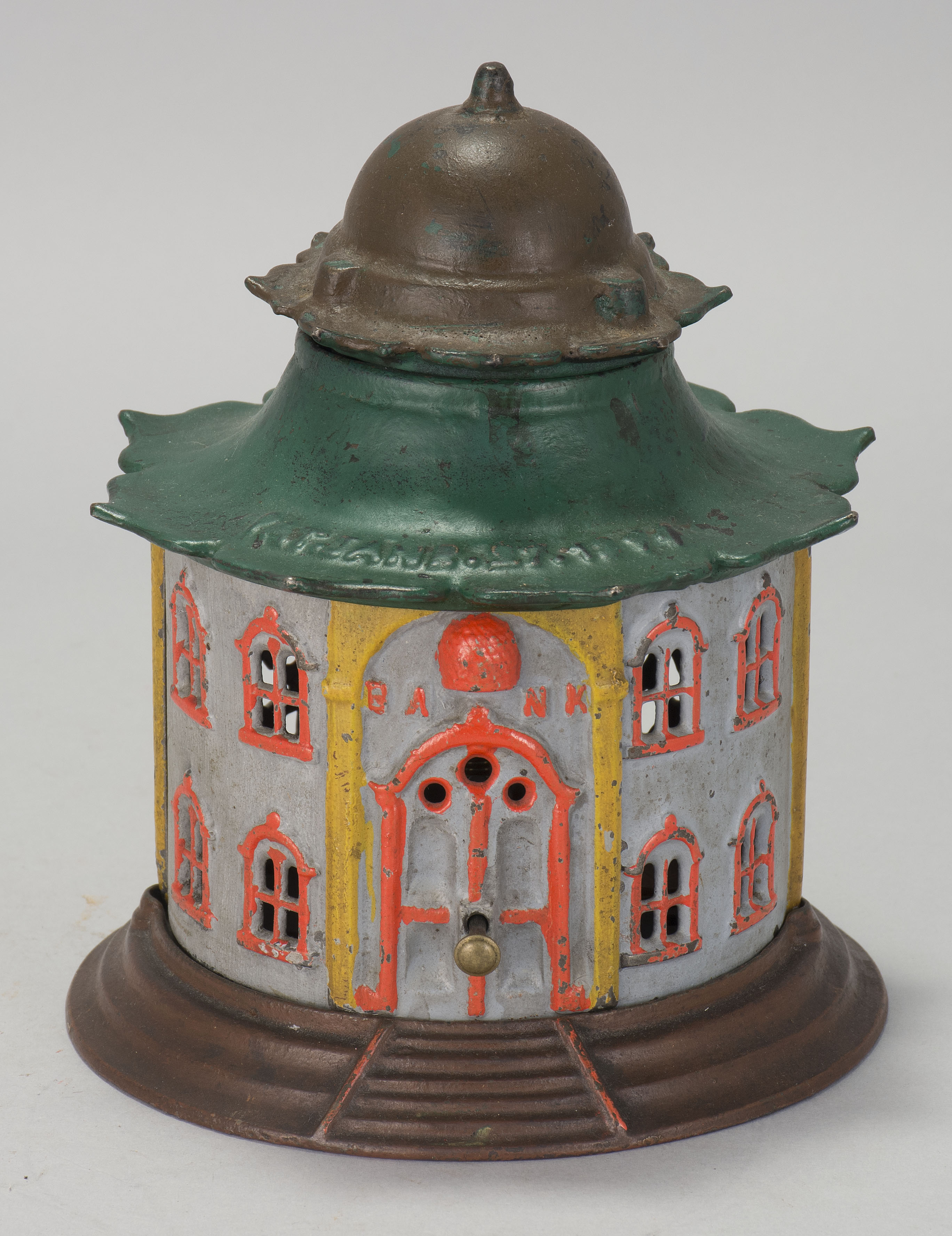 Appraisal: CUPOLA CAST IRON MECHANICAL BANK Patented By J E Stevens